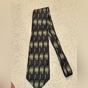 Louis Roth Silk adult tie Elegant Black and Green Men's Tie